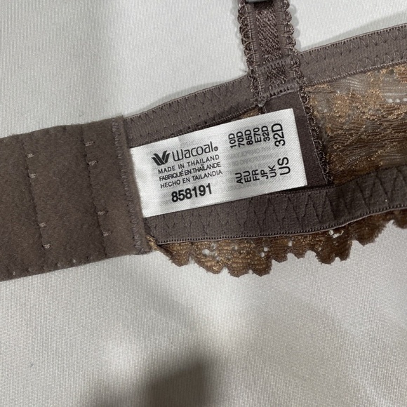 NWT $58 Wacoal [ 32D‎ US ] Embrace Lace Push-Up Bra in Mocha - Picture 14 of 14